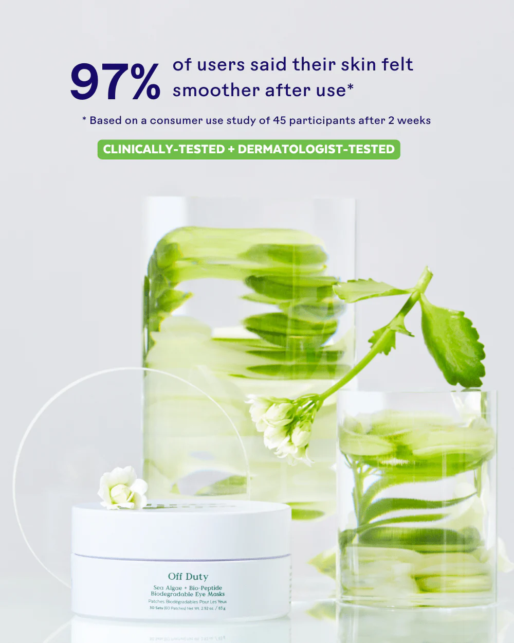 OffDuty™ Sea Algae + Bio-Peptide Smoothing Biodegradable Eye Masks - Image 3